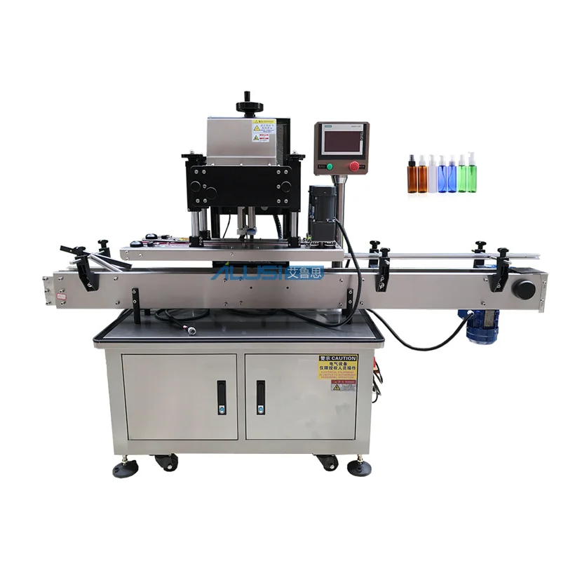 Screw Sealing Bottles For Locking Pump Spray Cap Automatic Filling Screwing Capper Bottle Capping Machine
