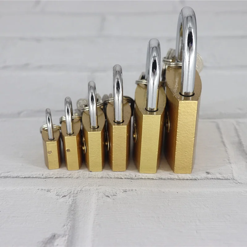 canyu lock factory 50mm padlock  hot sell yellow  iron padlock for wholesale door locks normal key padlocks