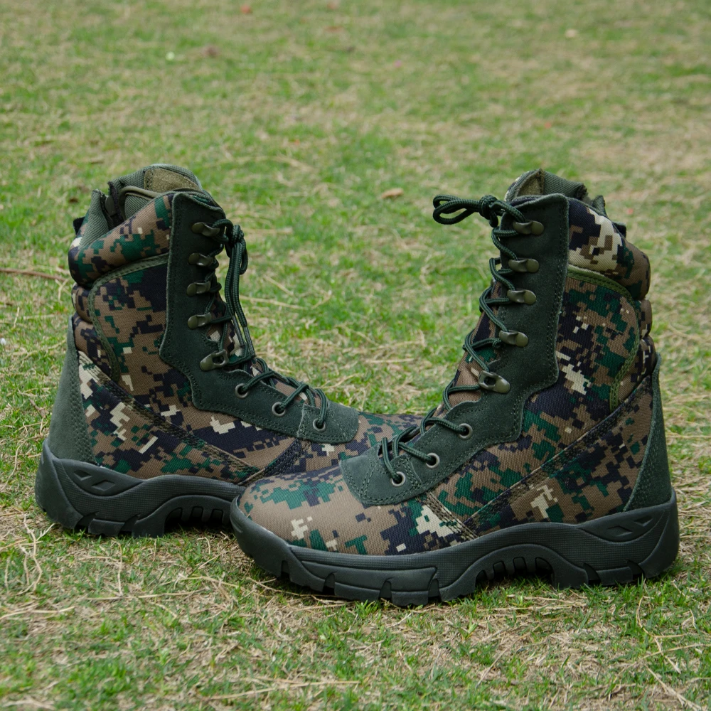 Tactical Boots Man Camouflage Jungle Boots Digital Woodland Combat Boots