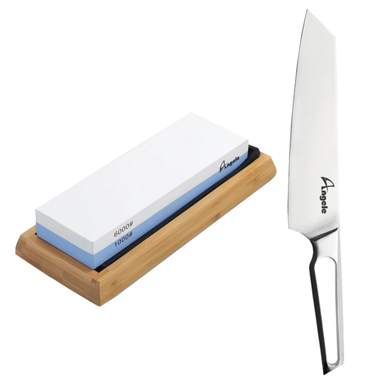 Knife Blade Stainless Steel Hollow Handle Sharpening Stone Whetstone for Home