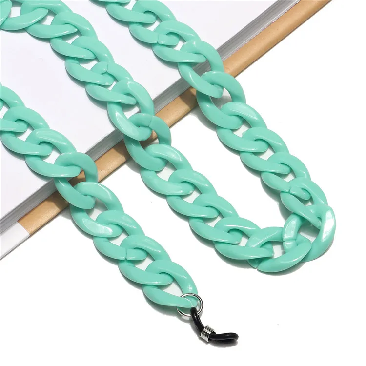 High Quality Fashion Designer Silver sunglasses chain 2024 bling bling glasses chain thick strap sunglass