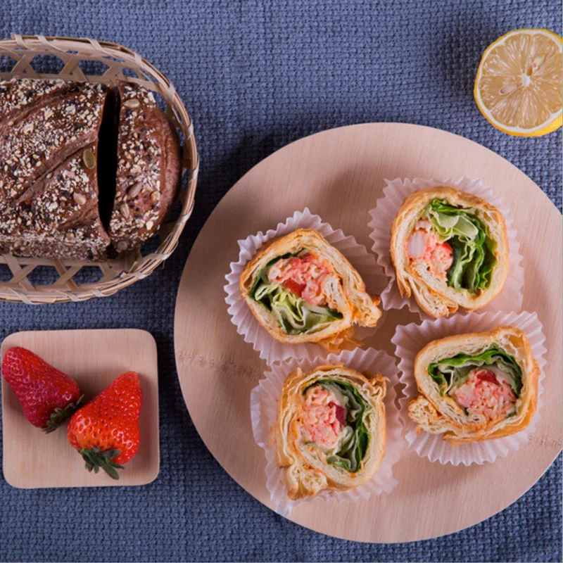 Wholesale Bamboo Disposable Wooden Plate  for Food Custom Logo Food Grade Dish Set