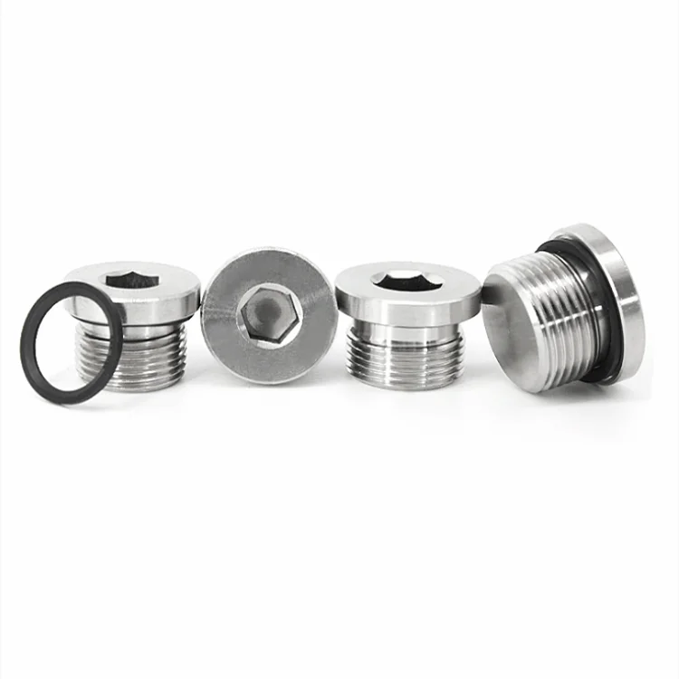 Customized Yufu Carbon Steel Npt Threaded Plug M2 M3 M4 M5 M6 Hex Head Threaded Plug BSP Plug hydraulic parts
