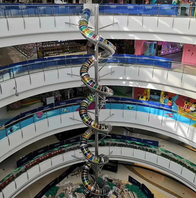 Tube Shopping Mall Stainless Steel Slide Market 304 Stainless Steel Slide Customized Outdoor Playground