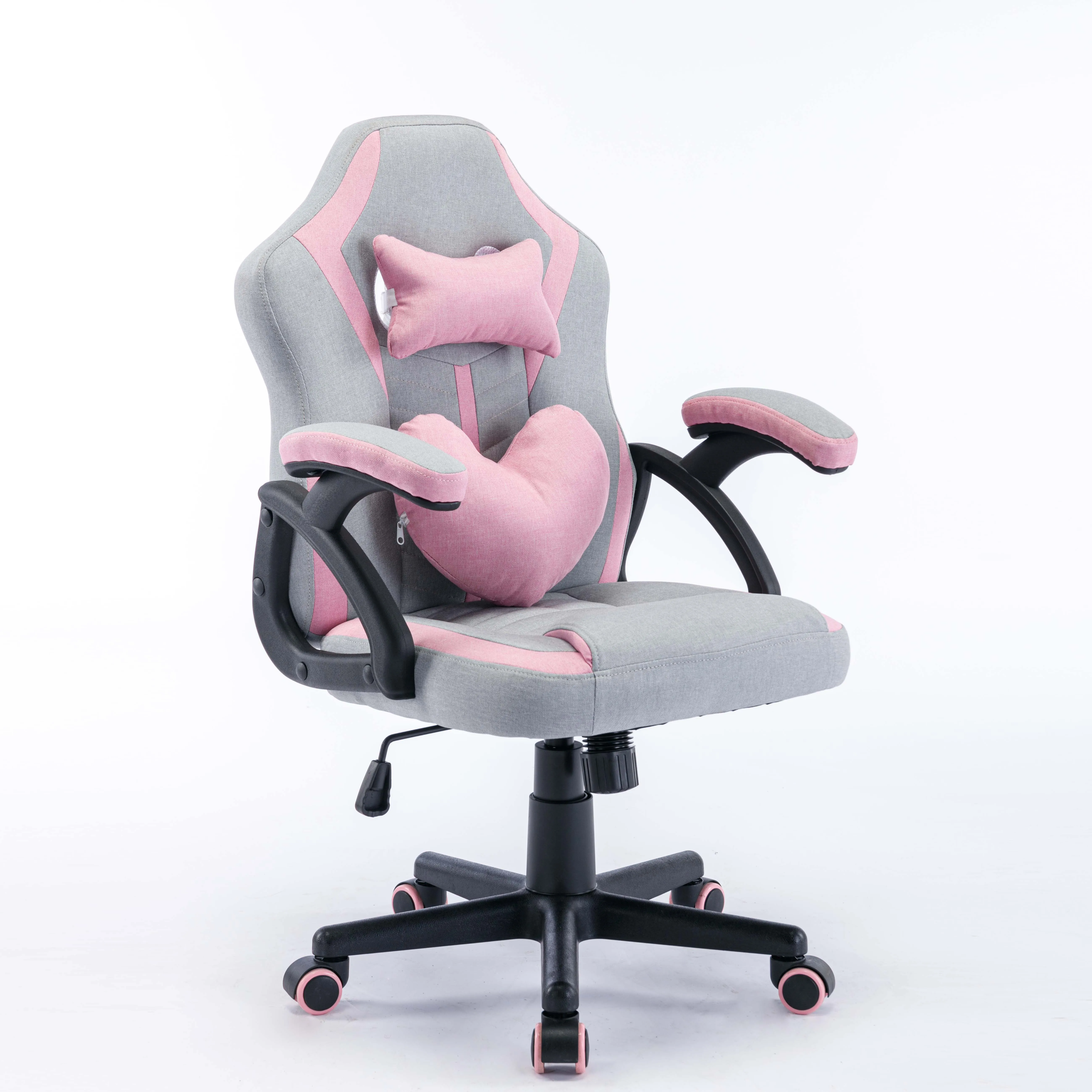 Custom Logo Reclining Lounge Chair Seat Height Adjustment Swivel PC Office Pink Gaming Chair