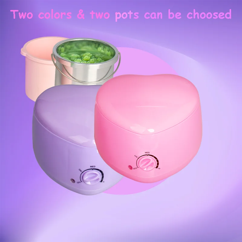 2024 Eco-friendly Heart Shaped House use Beauty Products Hair Removal Wax Heater Small Wax Machine for Home & Beauty salons
