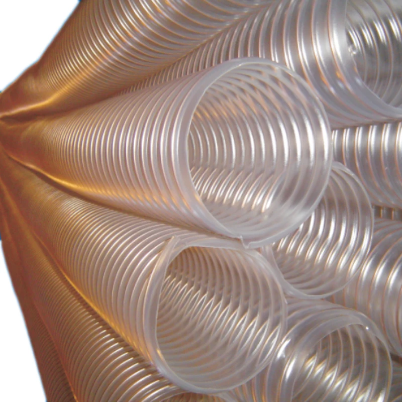 Flame retardant polyurethane hose reinforced pipe flexible pu dust ventilation pipe