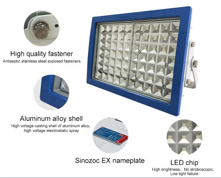 IP66 90W 100W 120W 150W LED explosion-proof projection lamp for oil field