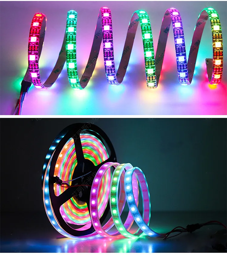 Гарантия yearsl Светодиодная лента в погоне за адресуемыми RGB пиксельными умными гибкими водонепроницаемыми волшебными красочными светодиодными полосами