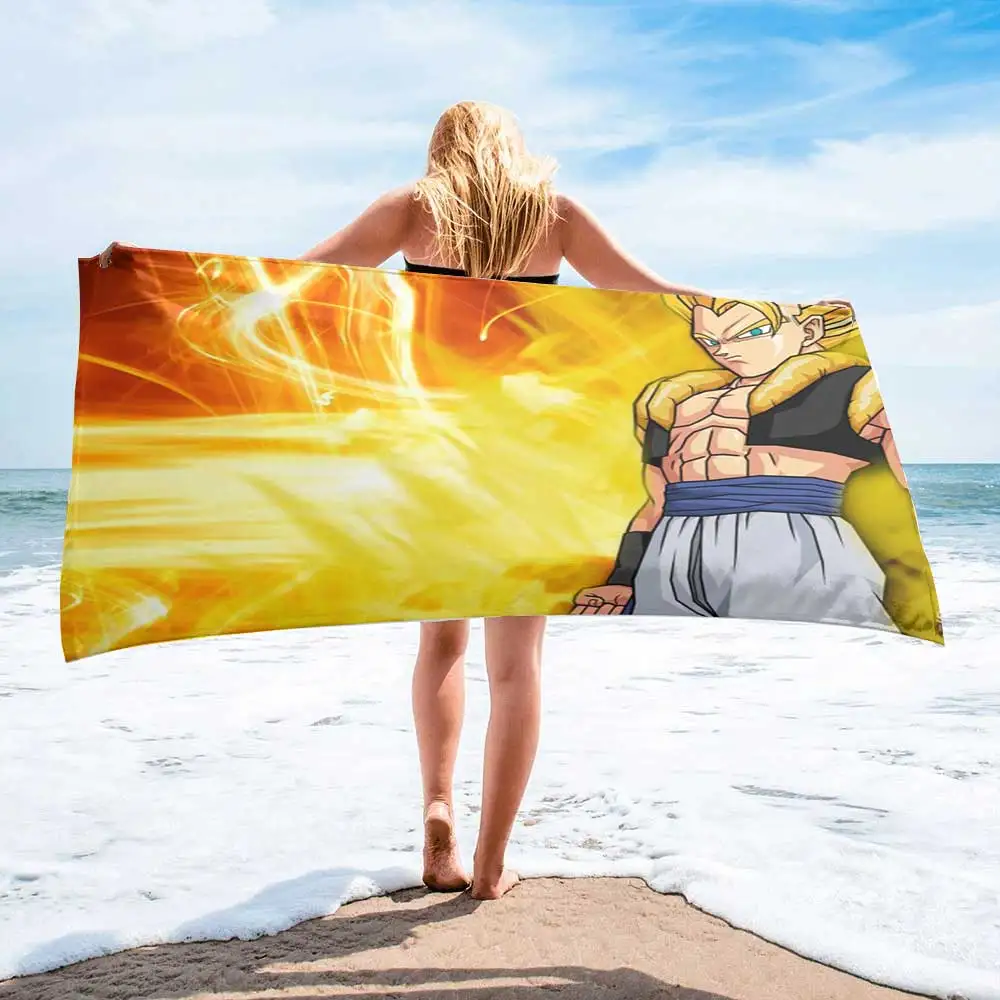 Customizable cartoon Japan anime boys character kids dragon 3D printed personalized bath towels microfiber beach towels