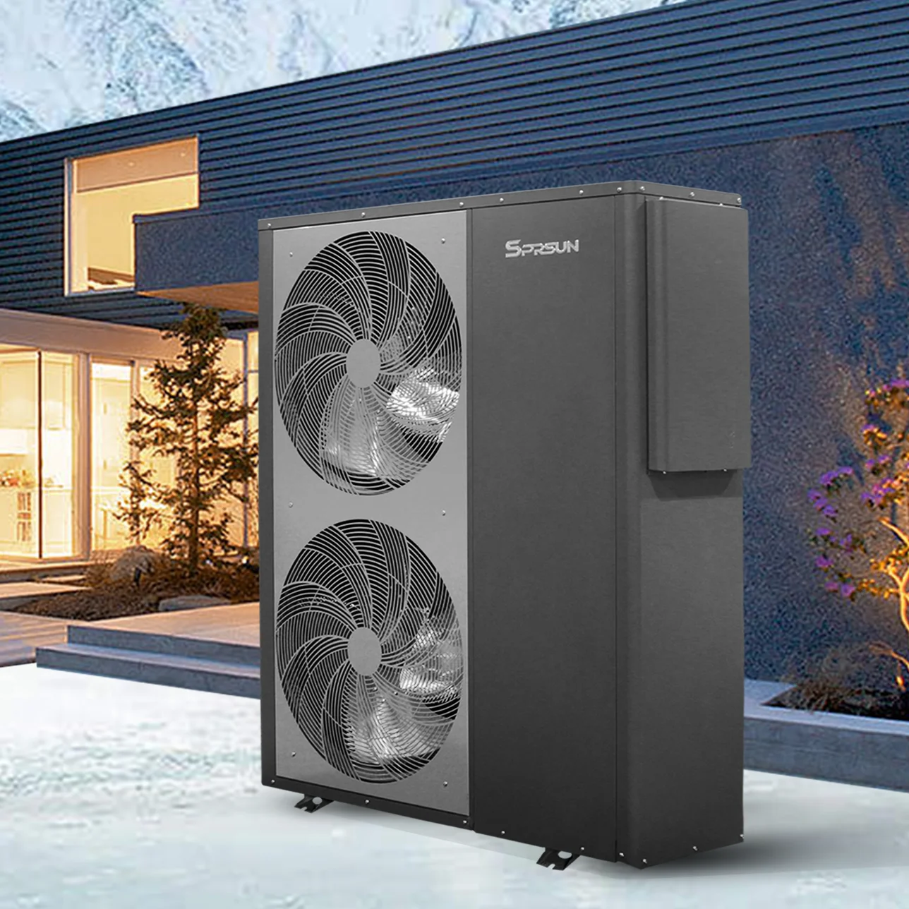 Sprsun High COP full  inverter Air to Water Heat Pump with water heater heating cooling