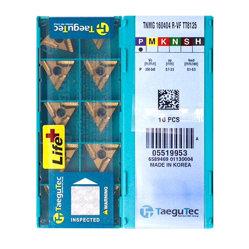 TNMG160404R-VF TT8125 100% Original Inserts Cnc Cutting Tools Tungsten Carbide Insert