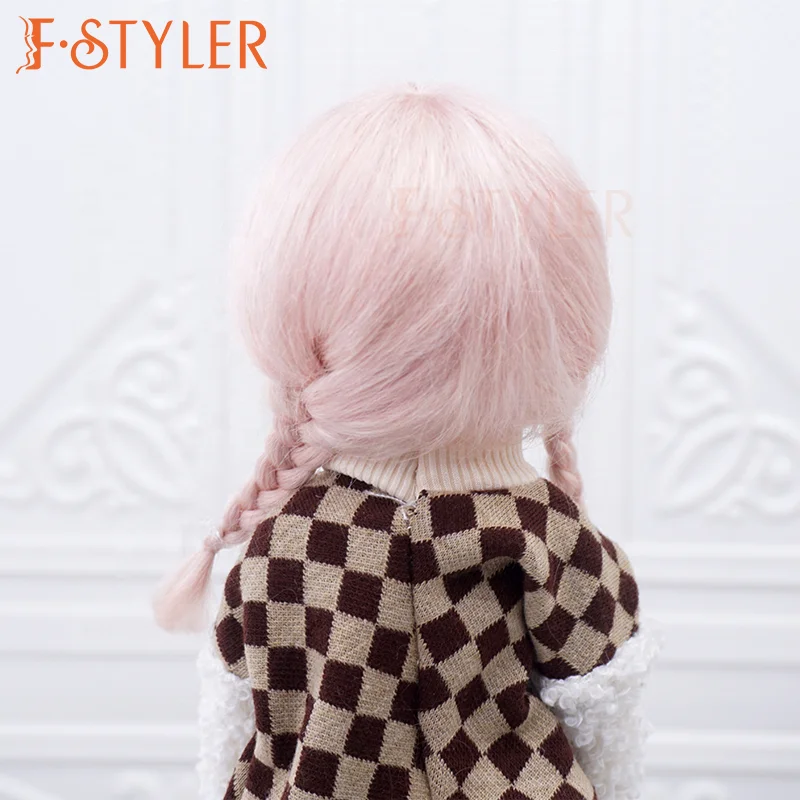 FSTYLER Mohair Curly Realistic Small Mini Bjd 18 Inch Custom Wholesale Bulk Sale Doll Accessories for BJD Doll Hair Wig