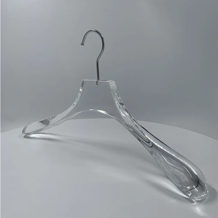 Hotel Bedroom Transparent Acrylic Cloth Hanger  For Dresses Suit