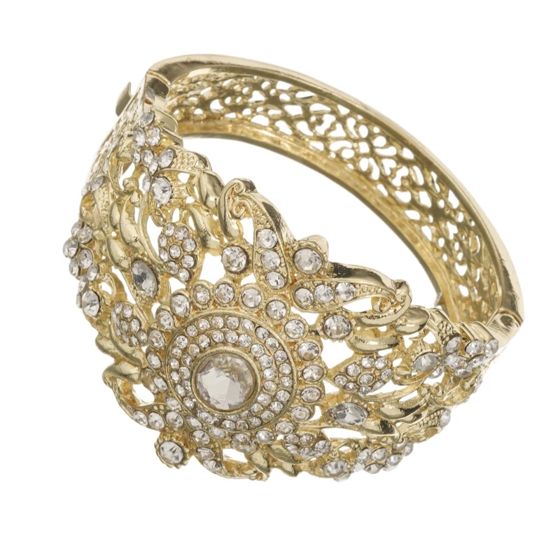 Newly designed Moroccan style bracelet jewelry jewelry wedding metal rhinestone bracelet