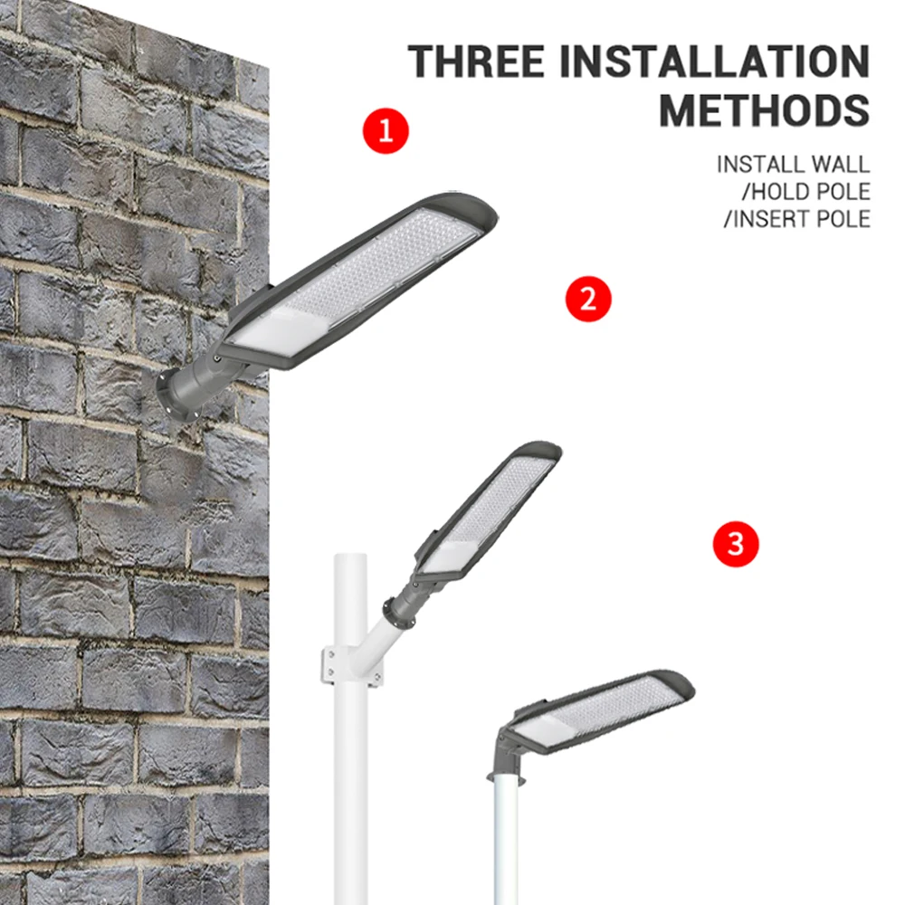 IP65 Surge Protected 100W Ultra Slim LED Street Light for Road Outdoor Motion Sensor LED Lighting