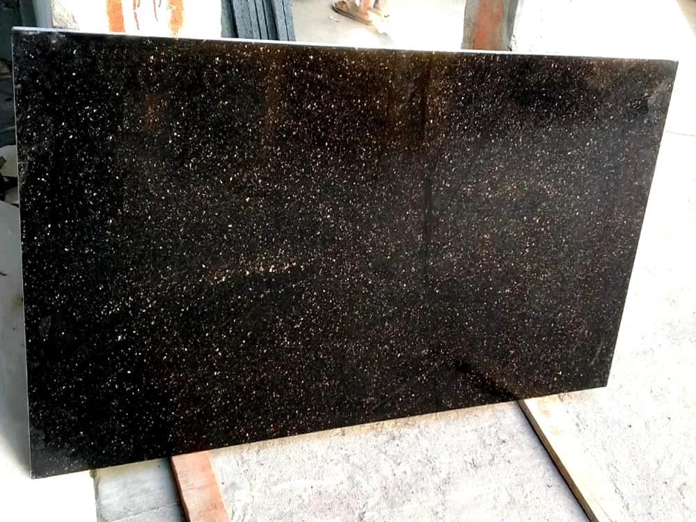 Natural polished black beauty star galaxy granite slabs and tiles with good quality
