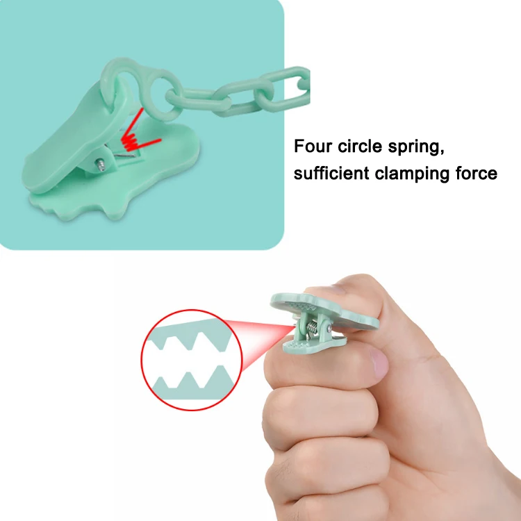
Food Grade PP Baby Pacifier Clip Chain 
