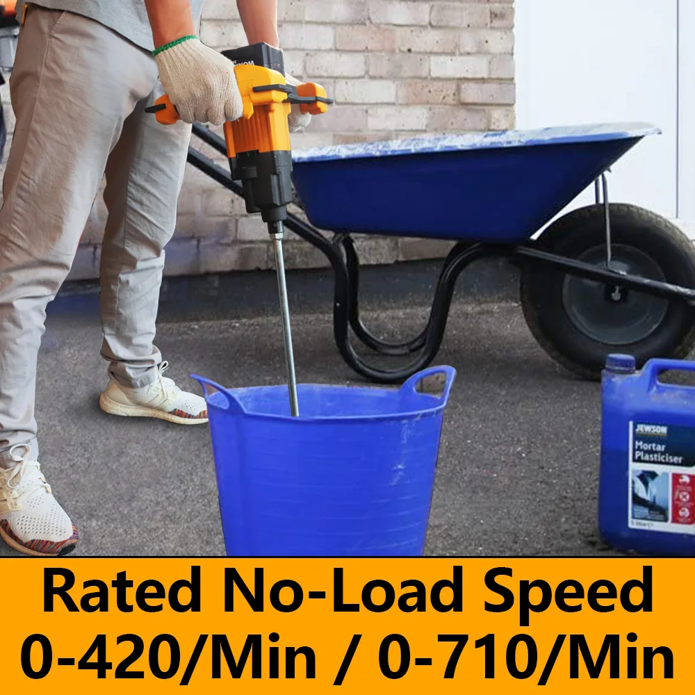 WORKSITE Small Portable Mini Hand Multifunctional Electric Paint Tile Cement Mixer Zinc-Plated Mortar Mixer