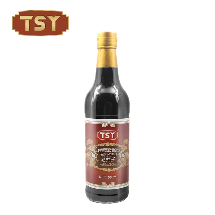 TSY Food Oem Seasoning Manufacturer Chinese Organic Dark Soya Marinade Coloring Superior Black Soy Sauce for Restaurant