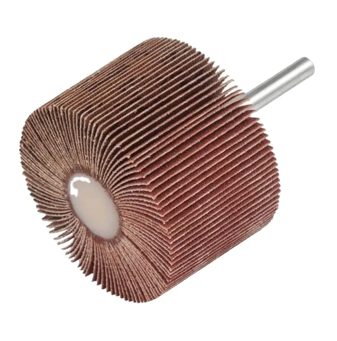 high density mini Abrasive mounted OEM Flap Disc mop wheel with sharft mini flap wheel
