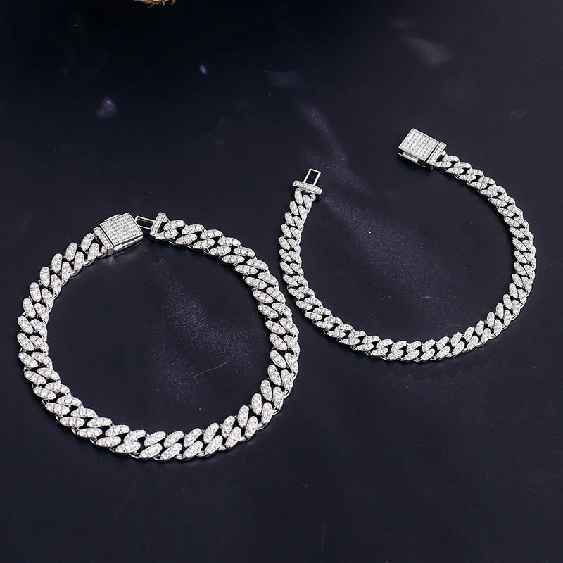 Cheapest Price Hip Hop 925 Sterling Silver 2mm 3mm 4mm 5mm 6.5mm VVS Silica Diamond Necklace Silica Tennis Chain