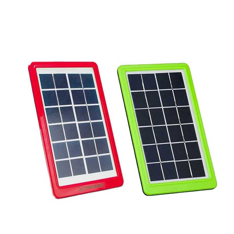 Plastic frame solar mobile phone charger controller 6v 3w small size portable solar panel with usb port