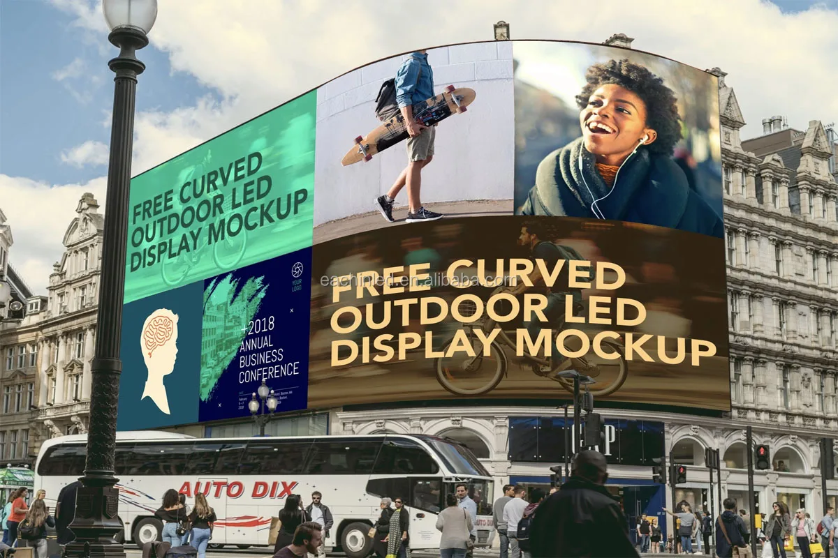 Programmable steel design building facade advertising digital led billboard