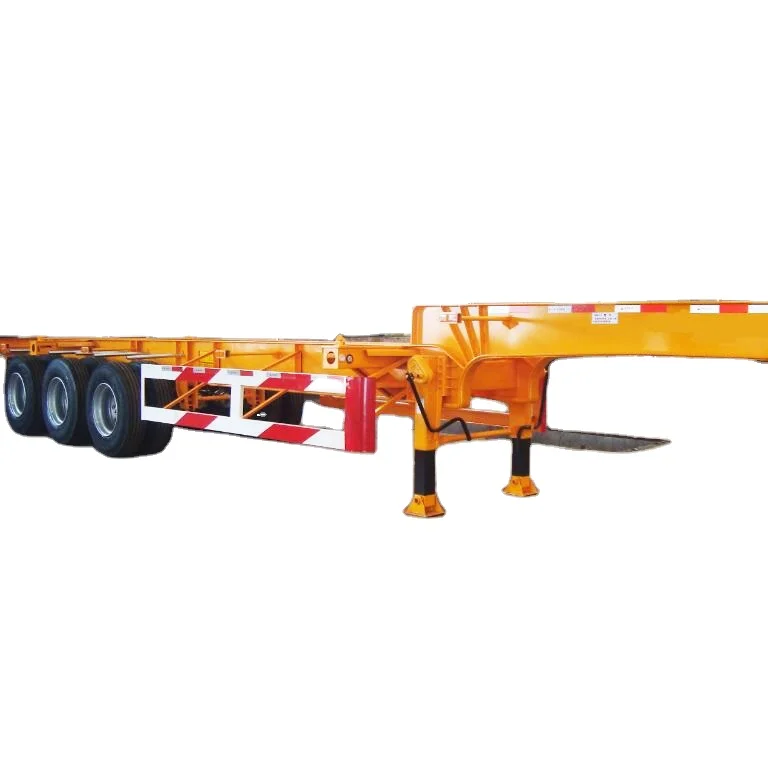 3 axles skeleton container semi trailer chassis trailer jost screw container twist lock container skeleton truck semi trailer