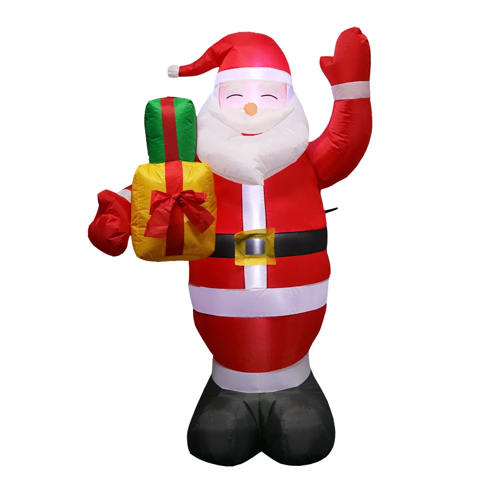 Hot Sale 1.5M Inflatable Christmas Santa Claus Suit Inflatable Xmas Costume Cosplay Party Funny Clothes