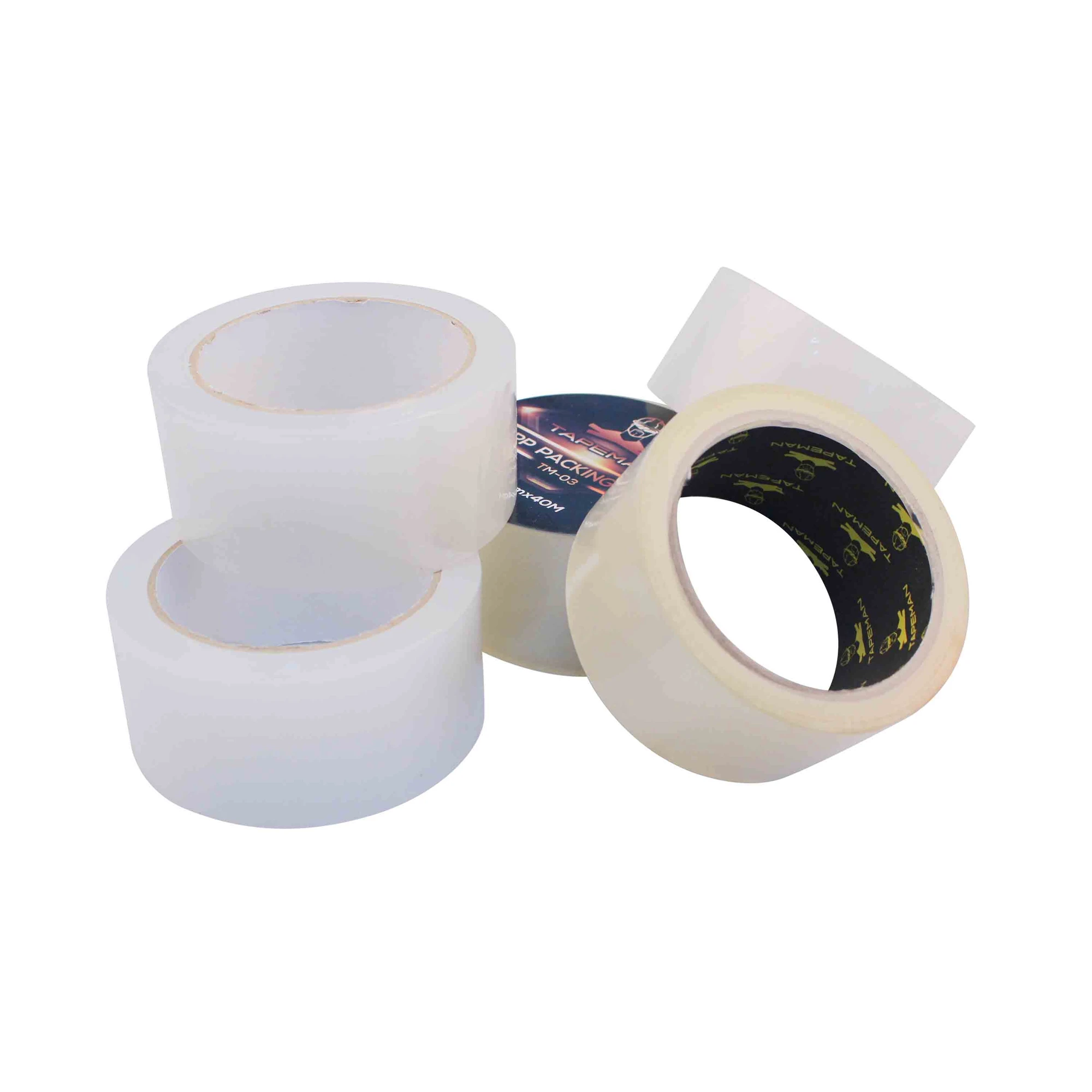 48MM Multipurpose Durable Cheap Custom Branded Logo Brown Transparent clear Shipping Sealing Bopp Packing Tape For Bag Box