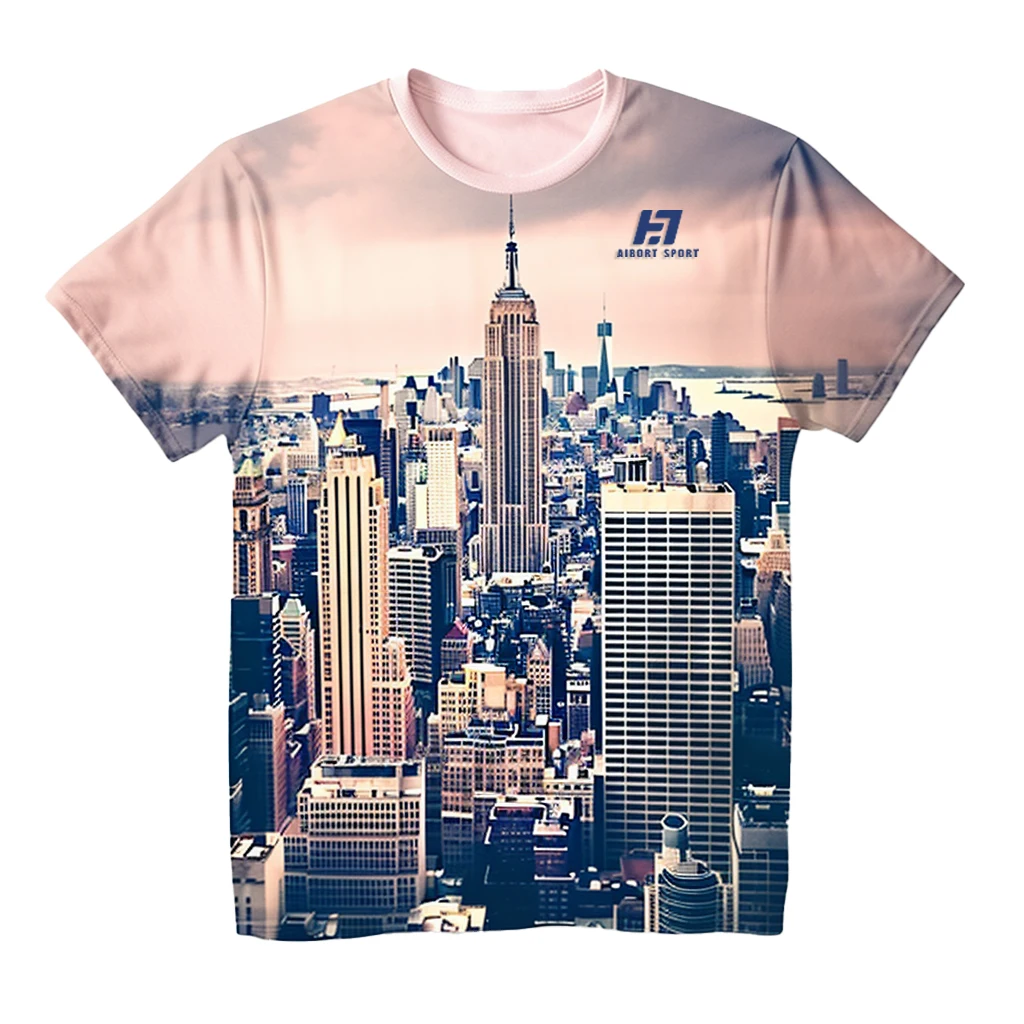 Aibort Wholesale Sublimation Cheap And High Quality Slim Fit Short Sleeve Custom Tee T Shirts With Embroidery Logo/