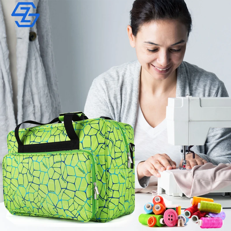 Customized Portable Zipper Closure Shoulder Strap Organizing Bag Sewing Machine Convenient Storage Bag