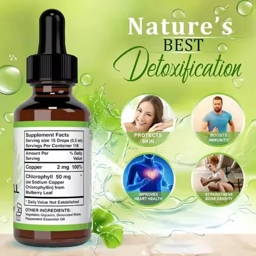 Wholesale OEM Private Label Vegan Natural Supplement Chlorophyll Herbal Extract Liquid Chlorophyll Drops