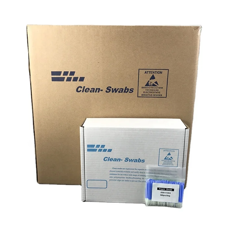 
Lint Free Disposable Mini Head PCB Cleaning Stick Cleanroom Foam Swab for Industrial 