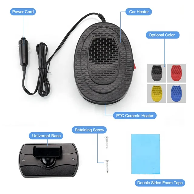 Hot Sales Portable Electric 2 in 1 Defroster PTC Ceramic 12V car heater fan