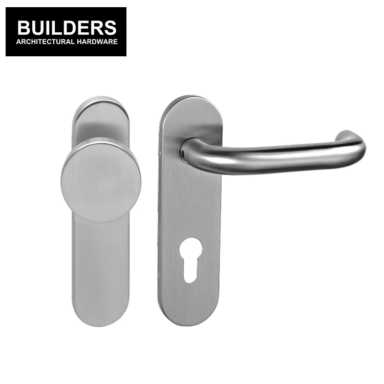 Rust-proof SUS304 interior long plate mortise door handles with lock and handles