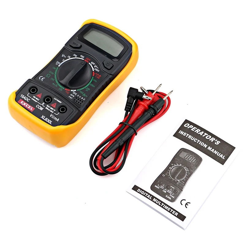 XL-830L Portable Digital AC/DC mastech Electrical Multimeter Backlight Ammeter Voltmeter Ohm Tester Meter Handheld LCD