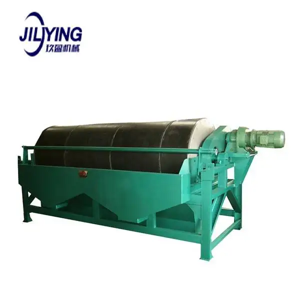 Wet drum magnetic separator for fine-grained minerals with strong magnetic properties