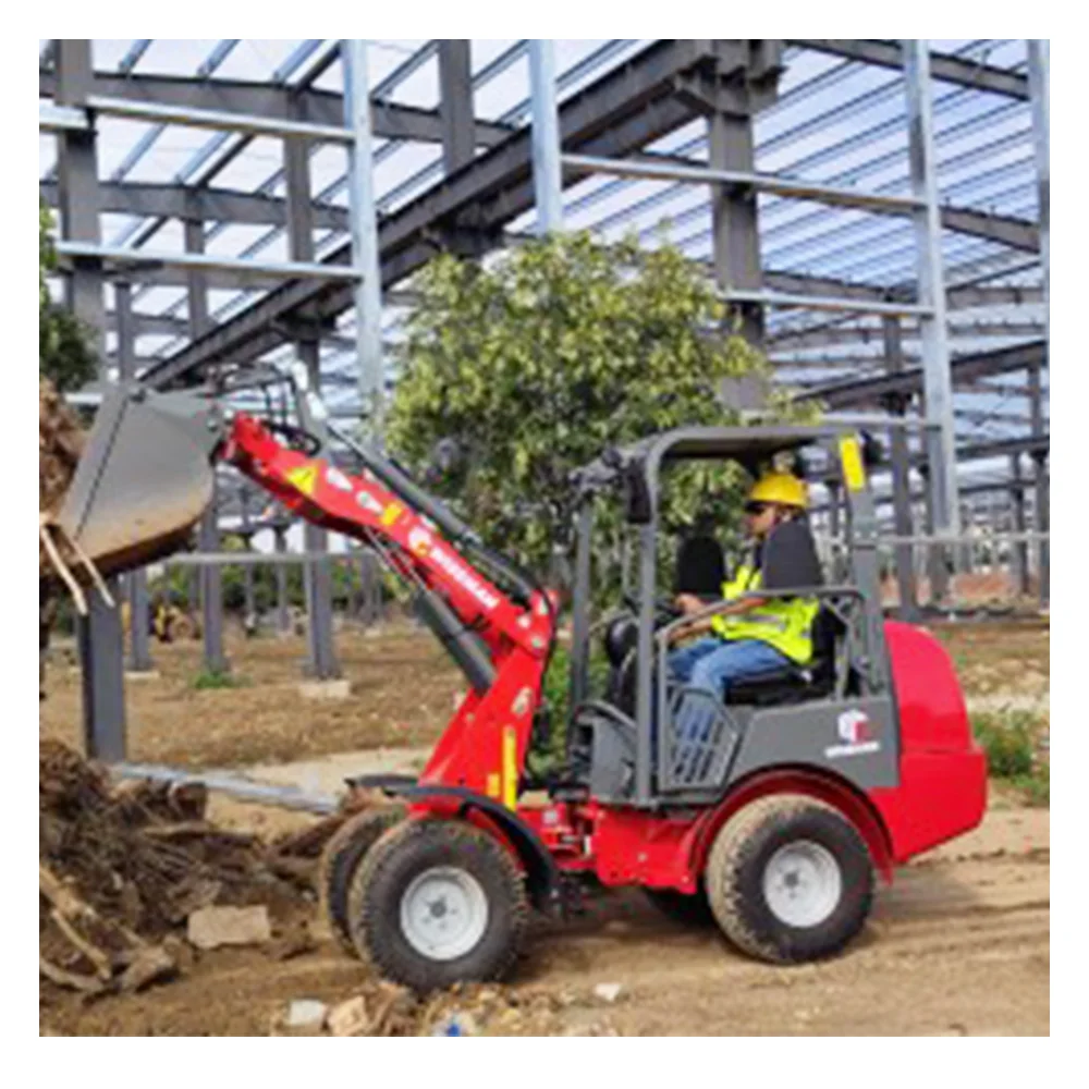 Loaders Wheel Drive Type 850kg Tipping Load Farming Compact Bucket Front End Articulated Loader