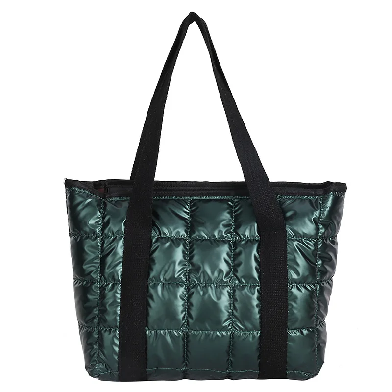 Quilted Nylon Padding Tote Bag Waterproof Casual Handbags Puffer Puffy purses for women ladies