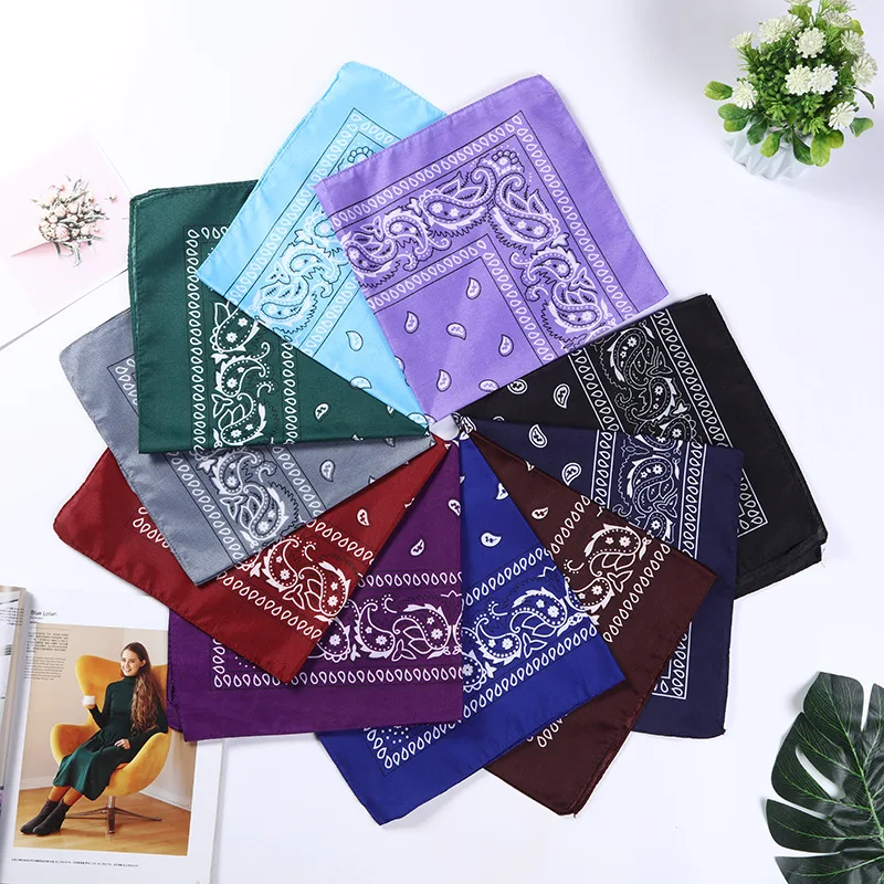 
Bandana magic outdoor sports scarf custom polyester cashew flower riding mask Paisley Scarf in stock 