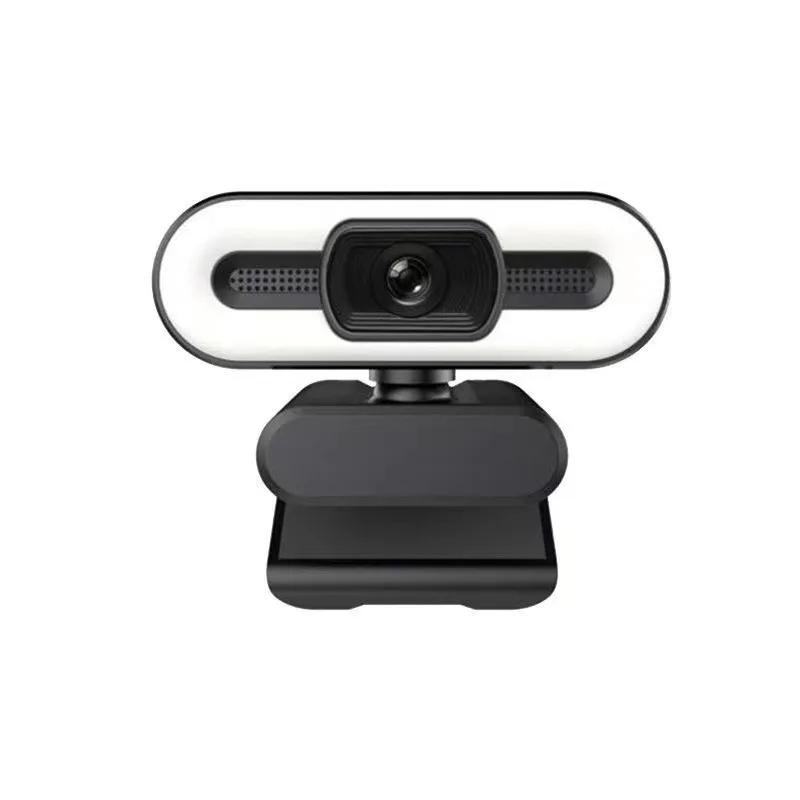 Webcam HD Webcam with Fill Light Rotatable Laptop Web Camera PC Computer Camera With Microphone For Youtube Video