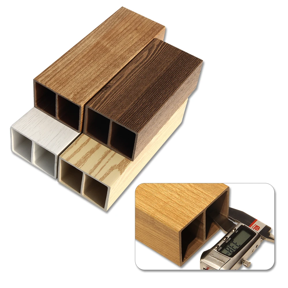 Hollow Mahogany Wood Lumber Wood Composite Timber Tube 75*50mm Best Price Building Materials