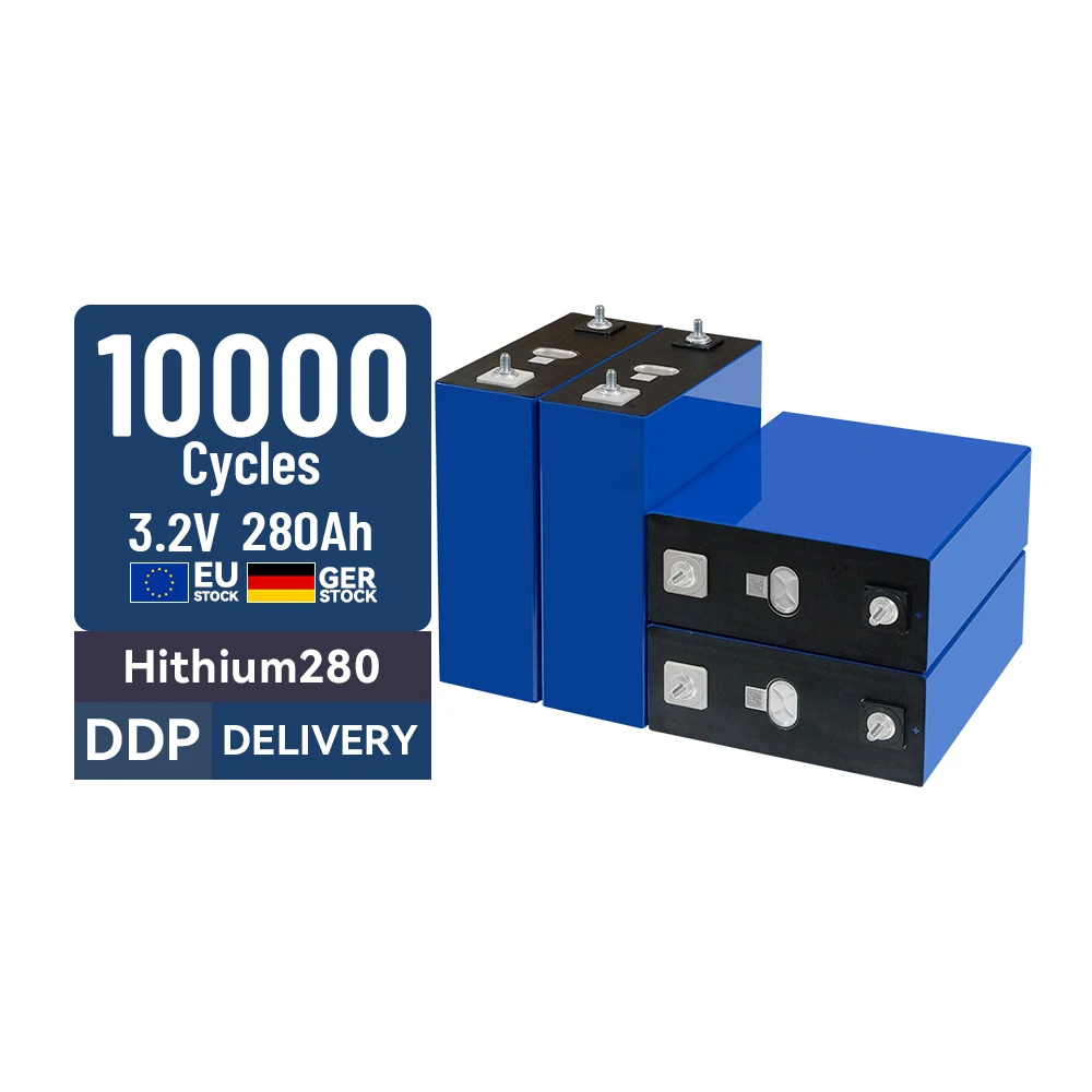 3.2V 280ah LFP Battery with 10000 Cycles 896Wh Prismatic Lifepo4 Cell for 12V 24V 48V Solar Battery Packs Golf Carts Submarines