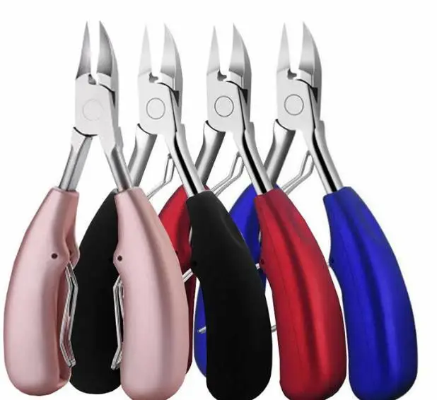 BEAUFLY New Double Spring FingerToe Nail Pliers Stainless Steel Nail Cutter Nipper Thick Toe Nail Clippers