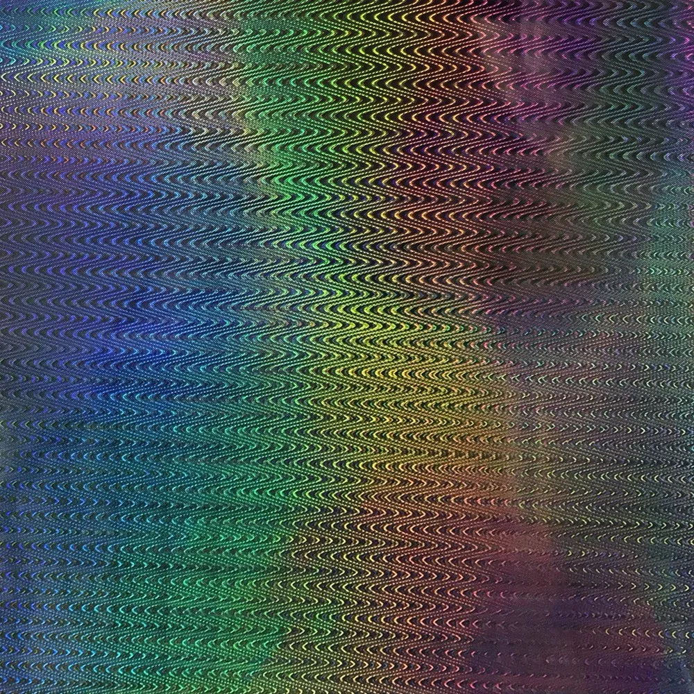 Special Unique Holographic Metallic Strips Pattern Heat Transfer Stretchy Film