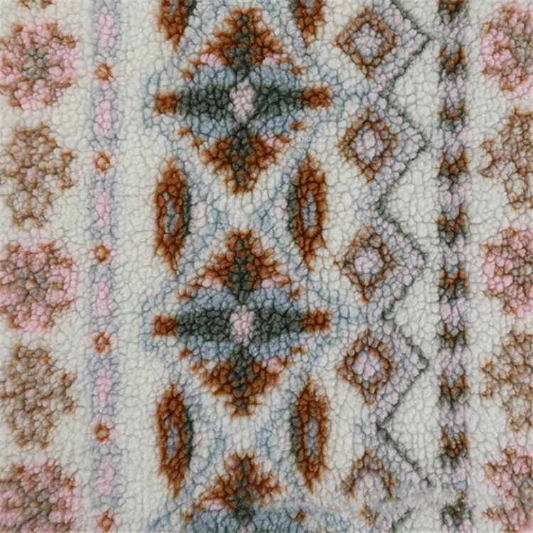 
New wholesale jacquard grain lamb cashmere autumn and winter home clothes Pajama sweater toy hometextile fabric 