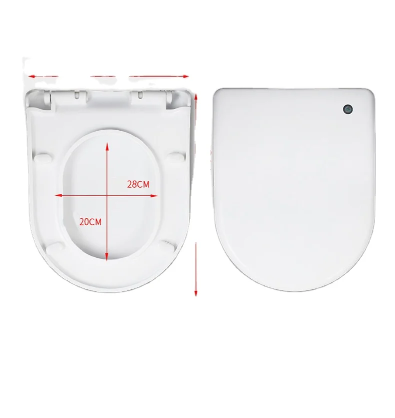 Double key toilet seat universal thickening slow drop silent toilet seat shockproof compression toilet seat
