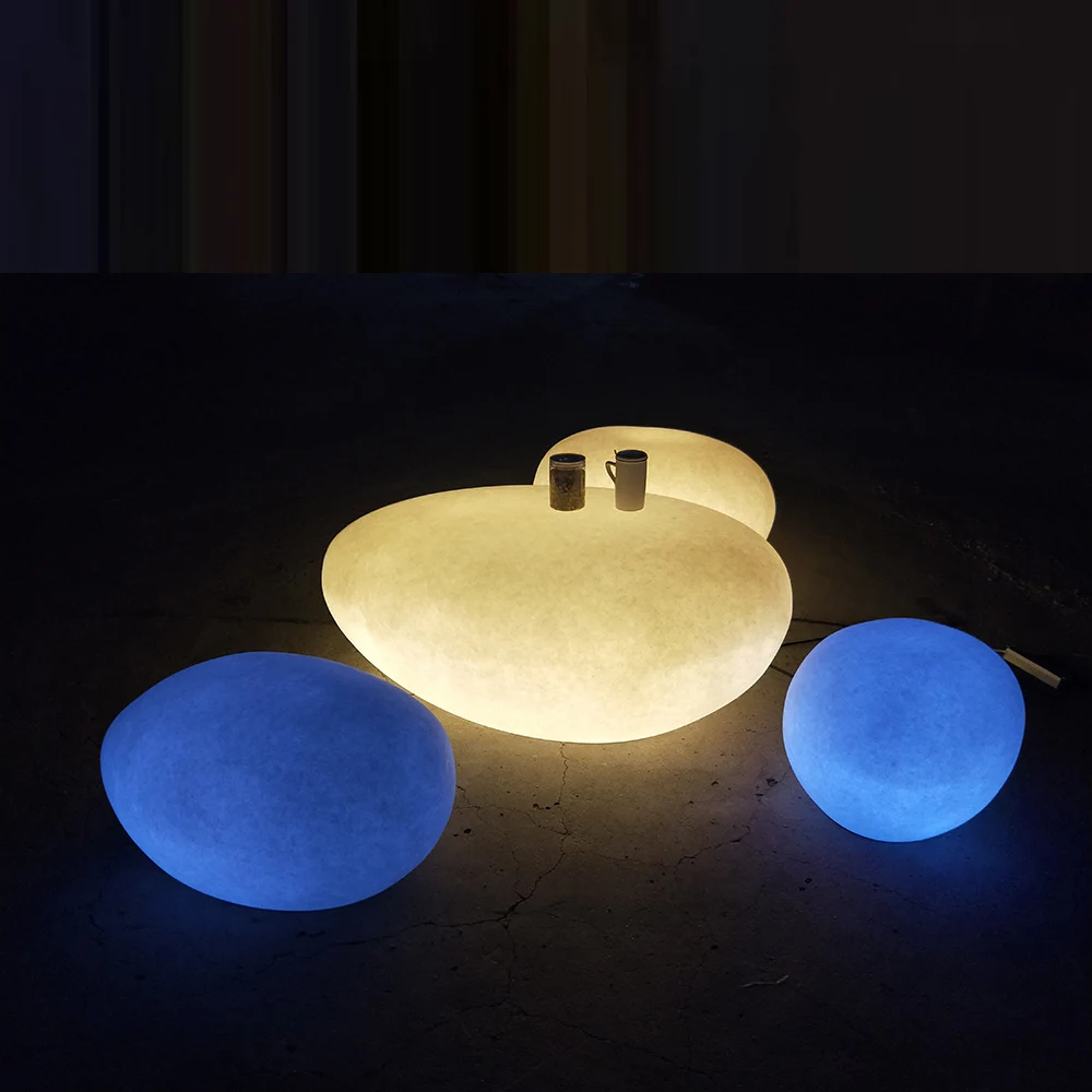 egg shaped stones light / New Solar Garden Stone Light Solar Led Decorative solar big stone led light Lamp